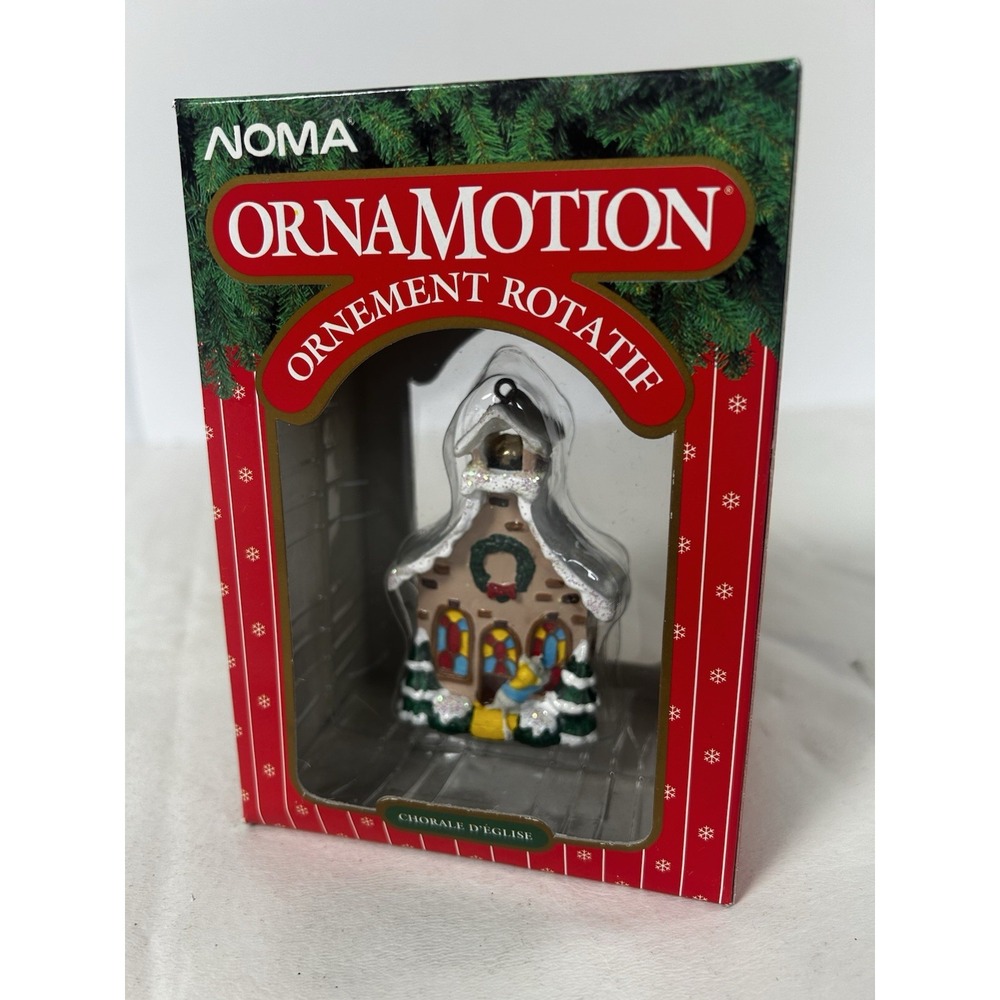 NIB Vintage 1989 NOMA Ornamotion Rotating Church Mouse Choir Ornament W/Motor. - Picture 2 of 7
